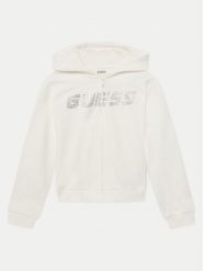 Guess Bluza J5GQ07 KCRP0 Biały Regular Fit. Białe bluzy dla dziewczynek Guess, z aplikacjami, z bawełny, bez ramiączek, bez kaptura. Za 359.99 zł.