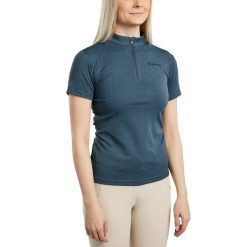 Damska koszulka do jazdy konnej Montar Cilia Jacquard. Szare koszulki sportowe damskie MONTAR, l, bez wzorów, z materiału, bez kołnierzyka, bez ramiączek, na fitness i siłownię. Za 334.50 zł.