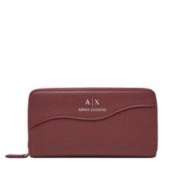Portfel Armani Exchange. Czerwone portfele damskie Armani Exchange, bez wzorów. Za 429.99 zł.