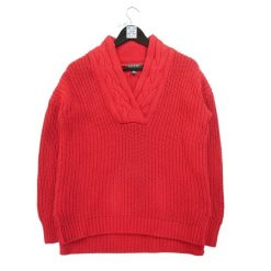 Kobaltowy sweter dla kobiet. Czerwone swetry damskie Ralph Lauren, m, bez wzorów, z materiału, eleganckie, bez kołnierzyka, bez ramiączek, bez kaptura. Za 59.60 zł.