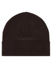 Armani Exchange Czapka XW001445 AF11896 U6032 Brązowy ciemny. Brązowe czapki i kapelusze damskie Armani Exchange, na zimę, bez wzorów, z wełny. Za 264.99 zł.