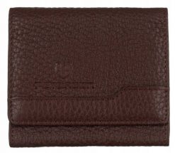 Skórzana portmonetka Peterson [DH] PTN CW-302 brązowa. Brązowe portfele męskie Peterson, bez wzorów, ze skóry. Za 40.00 zł.