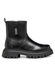 Geox Botki J Maquinnens Girl J66M6B 000CN C9999 M Czarny. Czarne botki dziewczęce Geox, ze skóry, bez zapięcia. Za 359.99 zł.