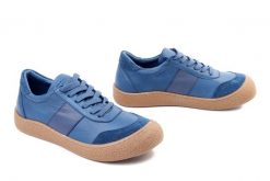 Manitu 850167-05 blau, półbuty damskie. Niebieskie półbuty damskie Manitu, bez wzorów, ze skóry, bez obcasa, bez zapięcia. Za 349.90 zł.