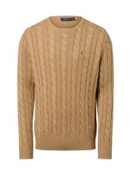Polo Ralph Lauren sweter z dzianiny Mężczyźni dzianina grubo tkana brązowy, XL. Brązowe swetry przez głowę męskie Polo Ralph Lauren, m, bez wzorów, z bawełny, bez kołnierzyka. Za 649.95 zł.