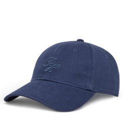 Czapka z daszkiem Tommy Hilfiger. Niebieskie czapki i kapelusze damskie Tommy Hilfiger, bez wzorów. Za 179.99 zł.