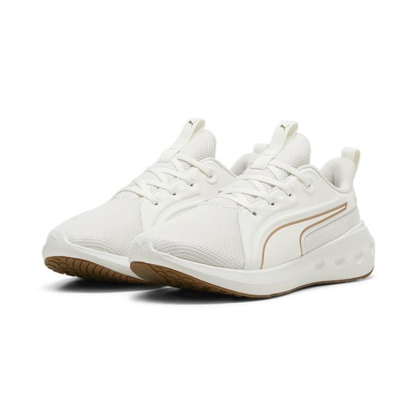 Buty do biegania SOFTRIDE Carson PUMA. Białe obuwie sportowe damskie Puma, bez wzorów, z materiału, do biegania. Za 229.00 zł.