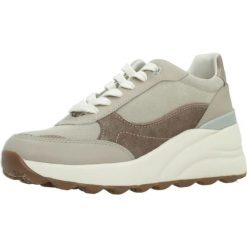 Buty GEOX D65WAB 02285 Beżowy. Brązowe obuwie sportowe damskie Geox, bez wzorów, z syntetyku, na fitness i siłownię. Za 596.99 zł.