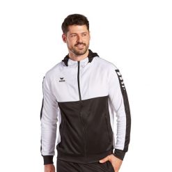 Kurtka treningowa z kapturem Erima Six Wings. Czerwone bluzy męskie Erima, xl, bez wzorów, z kapturem. Za 241.50 zł.