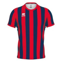 Koszulka Errea Strip. Czerwone koszulki sportowe męskie ERREA, l, bez wzorów, bez kołnierzyka, bez ramiączek, do piłki nożnej. Za 242.50 zł.