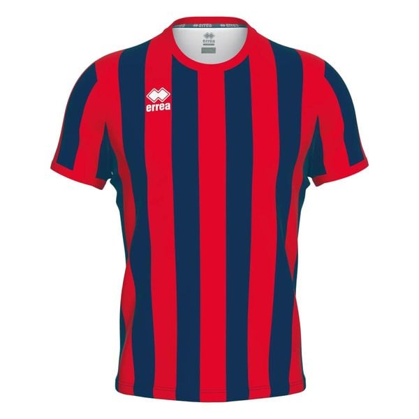 Koszulka Errea Strip. Czerwone koszulki sportowe męskie ERREA, l, bez wzorów, bez kołnierzyka, bez ramiączek, do piłki nożnej. Za 214.99 zł.