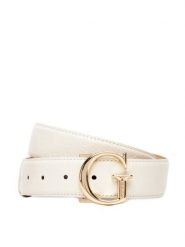 Guess Pasek Damski 177071 Biały. Białe paski damskie Guess, z aplikacjami, ze skóry. Za 129.99 zł.