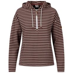 Trespass Softly - Damska codzienna bluza z kapturem w kolorze kasztanowym. Brązowe bluzy damskie Trespass, bez wzorów, z kapturem, trekkingowe. Za 301.99 zł.
