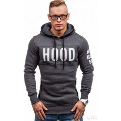 Męska bluza SILVESTER GRAFIT. Szare bluzy męskie Męska bluza SILVESTER GRAFIT, m, bez wzorów, bez kaptura. W wyprzedaży za 59.00 zł.