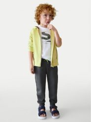 Mayoral Komplet t-shirt, bluza i spodnie 3884 Żółty Regular Fit. Żółte bluzy dla chłopców Mayoral, bez wzorów, z bawełny, bez ramiączek. Za 199.99 zł.