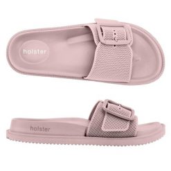 Chaussons Holster Laze - Confort vegan - Approuvés par les podologues -. Czerwone klapki damskie HOLSTER, bez wzorów, bez obcasa. Za 251.00 zł.