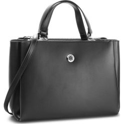 Torebka TOMMY HILFIGER - Effortless Tommy Sm AW0AW05646 002. Czarne torebki do ręki damskie Tommy Hilfiger, ze skóry ekologicznej. Za 699.00 zł.