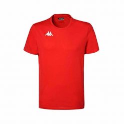 Jersey Kappa Brizzo. Czerwone buty sportowe męskie Kappa, m, bez wzorów, z bawełny, bez kołnierzyka, bez ramiączek, na fitness i siłownię. Za 123.50 zł.