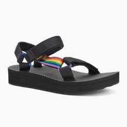 Sandały damskie Teva Midform Universal Pride. Czarne trekkingi damskie Teva, trekkingowe. Za 179.99 zł.