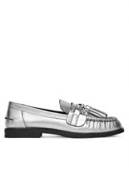 Eva Minge Loafersy PETUNIA-V1792-335-1 Srebrny. Szare mokasyny damskie Eva Minge, ze skóry. Za 399.99 zł.