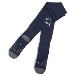 Męskie skarpety Manchester City 25/26 PUMA Deep Navy White Blue. Białe legginsy sportowe męskie Puma, m, bez wzorów, do piłki nożnej. Za 109.00 zł.