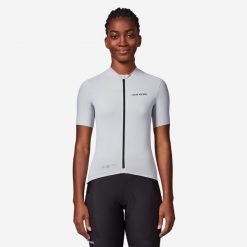 Koszulka rowerowa szosowa damska Van Rysel EDR 2. Szare koszulki sportowe damskie VAN RYSEL, xs, bez wzorów, z elastanu, bez kołnierzyka, bez ramiączek, rowerowe. Za 199.99 zł.