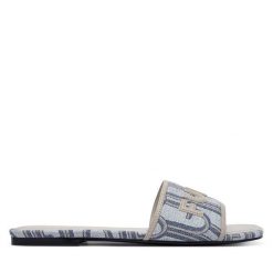 Klapki Furla. Niebieskie klapki damskie Furla, bez wzorów, bez obcasa. Za 869.99 zł.