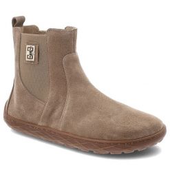 Brązowe Botki Barefoot Armodo Wygodne Obuwie Damskie. Brązowe kozaki damskie Armodo, z weluru, bez obcasa. Za 314.99 zł.