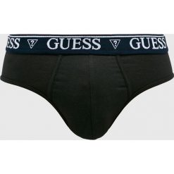 Guess Jeans - Slipy (3-pack). Czarne slipki męskie Guess Jeans, z aplikacjami, z bawełny. Za 159.90 zł.