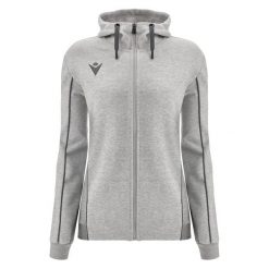 Damska bluza z kapturem full zip Macron Bass ECO. Czarne bluzy damskie Macron, s, bez wzorów, z bawełny, z kapturem. Za 370.50 zł.