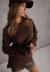 Brązowa Bluza ze Ściągaczami na Dole przy Szyi i przy Rękawach Emberlie. Brązowe bluzy męskie Renee, l, bez wzorów, z dresówki, bez kaptura. Za 59.99 zł.