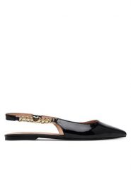 LOVE MOSCHINO Baleriny JA11041G0MIH0000 Czarny. Czarne baleriny damskie Love Moschino, bez wzorów, ze skóry, bez obcasa. Za 789.99 zł.
