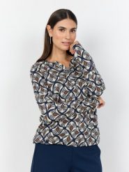 Soyaconcept® koszulka z długim rękawem - SC-Felicity Kobiety Bawełna niebieski|beżowy|brązowy, S. Brązowe t-shirty damskie s, bez wzorów, z bawełny, bez kołnierzyka. Za 119.95 zł.