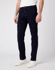 WRANGLER GREENSBORO MĘSKIE SPODNIE JEANSOWE BLACK BACK W15QQC77D 112127042. Czarne spodnie materiałowe męskie Wrangler, l, bez wzorów, z jeansu. Za 229.99 zł.