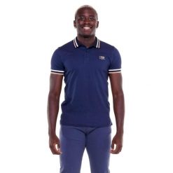 Koszulka polo z bawełna na co dzień na siłownię. Niebieskie koszulki polo męskie LEONE 1947 APPAREL, m, bez wzorów, z bawełny, biznesowe, bez ramiączek. W wyprzedaży za 136.83 zł.