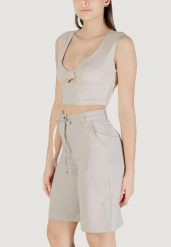 Stanik opaska Kobieta ONLY Onljany S/L Twist Top Jrs. Brązowe biustonosze Only, bez wzorów, z nylonu. Za 113.70 zł.