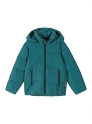 Reima Kurtka puchowa Paimio 5100282A Turkusowy Regular Fit. Niebieskie kurtki i płaszcze dla chłopców Reima, bez wzorów, z puchu, bez kaptura. Za 599.99 zł.