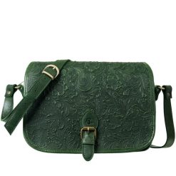 Torebka damska vintage z tłoczeniem Canaletto TD634s244t4. Zielone torebki do ręki damskie bez wzorów, ze skóry, vintage, z tłoczeniem, bez dodatków. Za 380.00 zł.