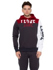 Męska zimowa bluza z kapturem i dużym logo Leone 1947 Color Block. Szare bluzy sportowe męskie LEONE 1947 APPAREL, m, bez wzorów, z bawełny, z kapturem, na fitness i siłownię. Za 412.58 zł.
