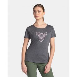 Damska koszulka techniczna Kilpi GAROVE-W. Szare t-shirty damskie Kilpi, bez wzorów, z materiału, bez kołnierzyka. Za 70.90 zł.