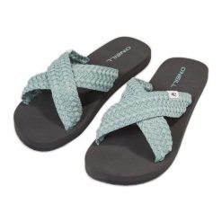 ONeill Klapki O'Neill Ditsy Bloom Slides 92800613220 zielone. Zielone klapki damskie bez wzorów, z bawełny, casualowe, bez obcasa. Za 288.12 zł.