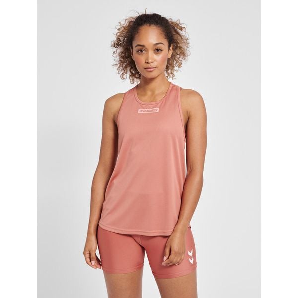 Damski tank top Hummel TE Tola. Fioletowe obuwie sportowe damskie Hummel, bez wzorów, z materiału, na fitness i siłownię. Za 137.00 zł.