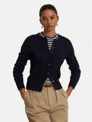 Polo Ralph Lauren Kardigan 211971868008 Granatowy Slim Fit. Niebieskie kardigany damskie Polo Ralph Lauren, xxl, bez wzorów. Za 1,199.00 zł.