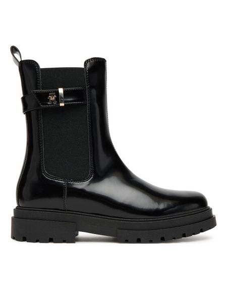 Tommy Hilfiger Botki Chelsea Boot T4A5-34029-1453 Czarny. Czarne botki dziewczęce Tommy Hilfiger, ze skóry, bez zapięcia. Za 369.99 zł.