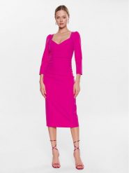 Nissa Sukienka codzienna RZ13994 Różowy Slim Fit. Czerwone sukienki damskie Nissa, na co dzień, bez wzorów, z syntetyku, bez kołnierzyka, bez ramiączek, proste. Za 989.99 zł.