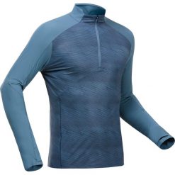 Koszulka turystyczna męska z długim rękawem Quechua MH550 Anty-UV. Niebieskie koszulki sportowe męskie QUECHUA, m, bez wzorów, z elastanu, bez kołnierzyka, bez ramiączek, trekkingowe. Za 159.99 zł.