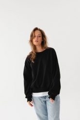 BLUZA JESS CZARNA One size - Flawless. Czarne bluzy damskie Flawless, s, bez wzorów, z bawełny, bez kaptura. Za 319.00 zł.