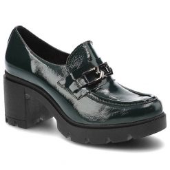 Zielone Półbuty Lemar Wygodne Skórzane Buty. Zielone półbuty damskie Lemar, na wiosnę, z aplikacjami, ze skóry, eleganckie, bez obcasa, na obcasie, bez zapięcia. Za 299.00 zł.