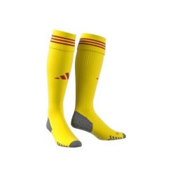 Getry piłkarskie adidas AdiSocks 23. Czerwone legginsy sportowe męskie OLYMPIQUE LYONNAIS, bez wzorów, z bawełny, do piłki nożnej. Za 76.35 zł.