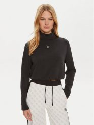 Guess Bluza Olympe V4YQ05 KCAY2 Czarny Regular Fit. Czarne bluzy damskie Guess, l, z aplikacjami, z syntetyku, bez kaptura. Za 319.99 zł.